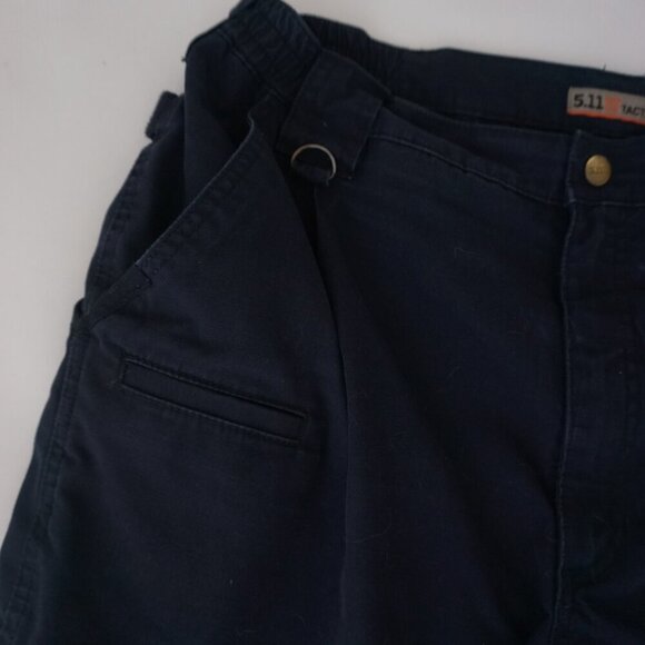 5.11 Tactical Navy Multi-pocket Utility Range Elastic Waist Relaxed Pants 38x34 - Picture 10 of 16